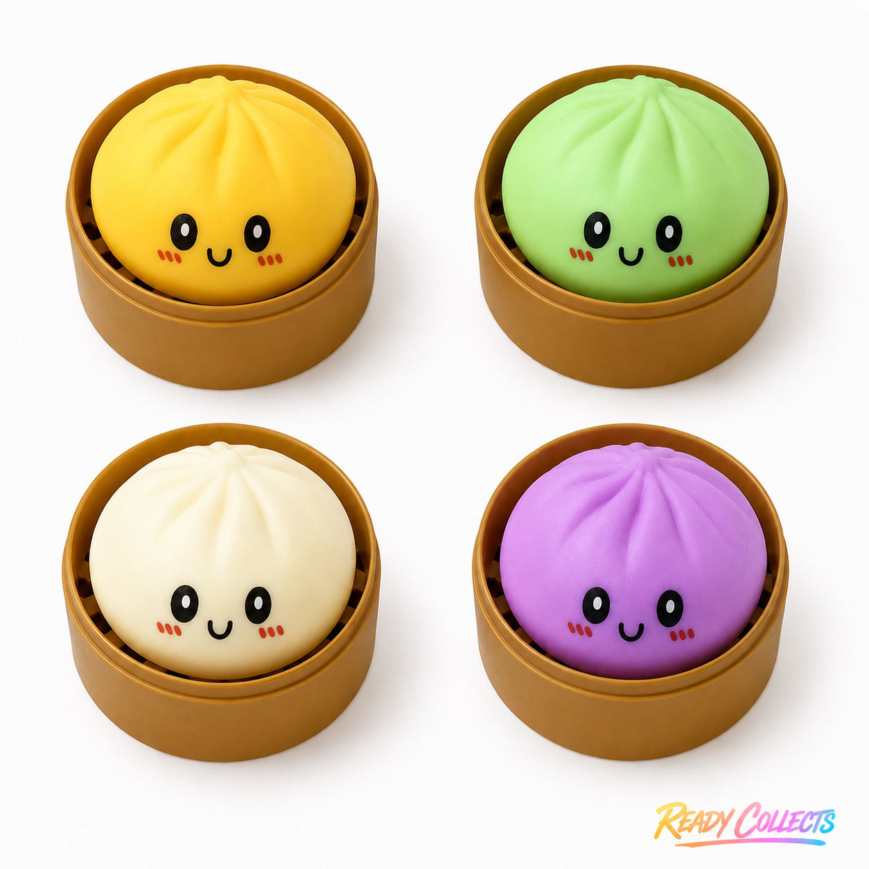 Ready Collects™ Mystery Squishy Dumpling | Sensory Toy, Fidget Toy, Stress Relief Squishy, Desk Toy, Surprise Collectible