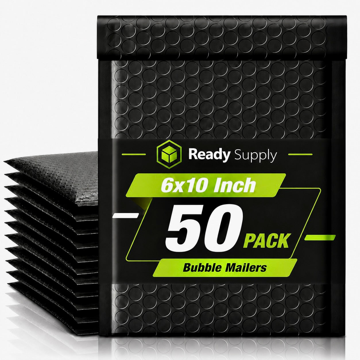 Black Bubble Mailers 6x10 | Self-Sealing, Poly, Waterproof, Tear Resistant