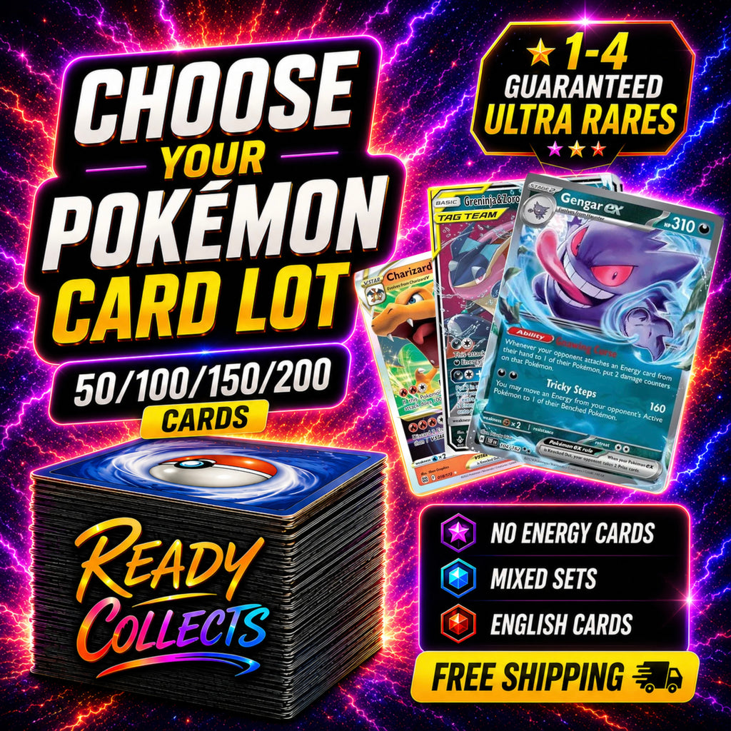 Choose Your Pokémon Card Lot | 50/100/150/200 Cards + Guaranteed Ultra Rares