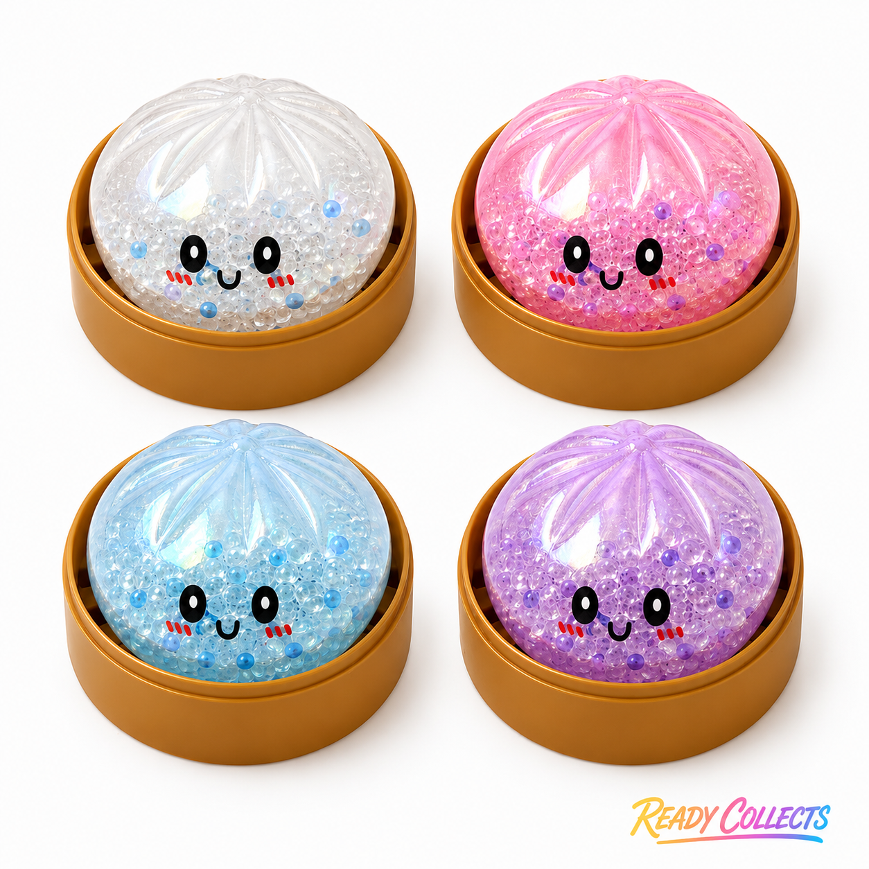 Ready Collects™ Mystery Squishy Dumpling | Sensory Toy, Fidget Toy, Stress Relief Squishy, Desk Toy, Surprise Collectible