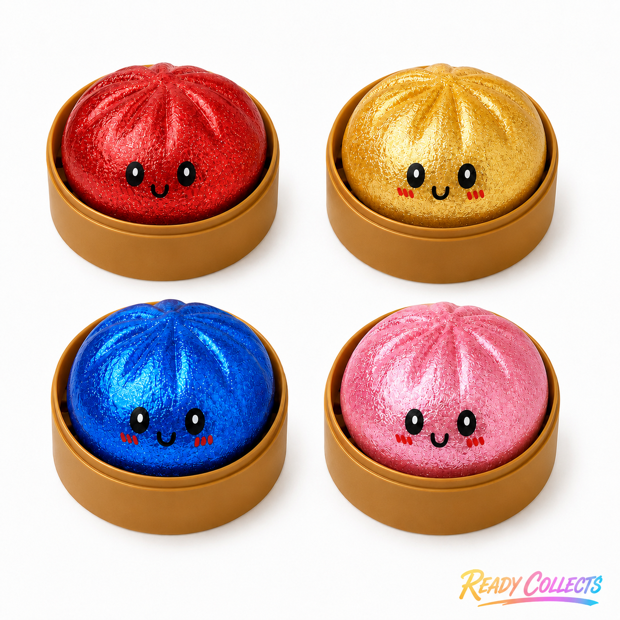 Ready Collects™ Mystery Squishy Dumpling | Sensory Toy, Fidget Toy, Stress Relief Squishy, Desk Toy, Surprise Collectible