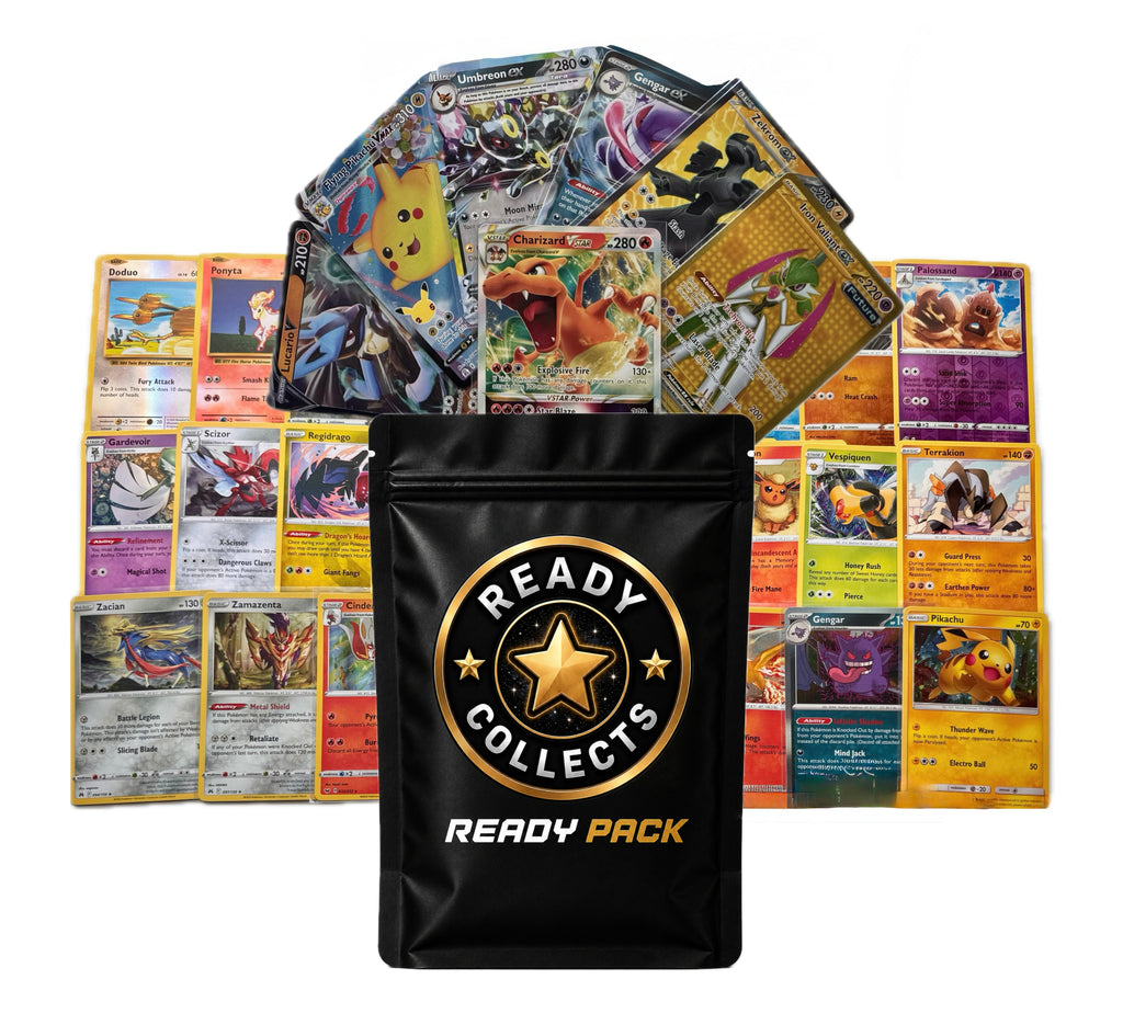 READY PACK - Pokemon TCG Bundle | 100 Cards + 2 Ultra Rare Cards: Vstar, Vmax, V, GX, EX or Full Art + 10 Holos